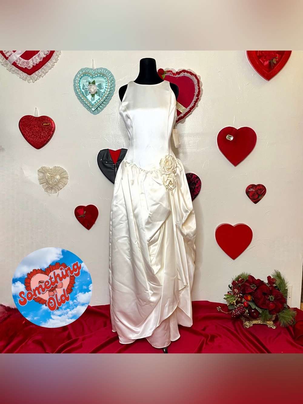NWT JESSICA MCCLINTOCK IVORY DROP WAIST GATHERED DRAPED WEDDING DRESS SZ 12